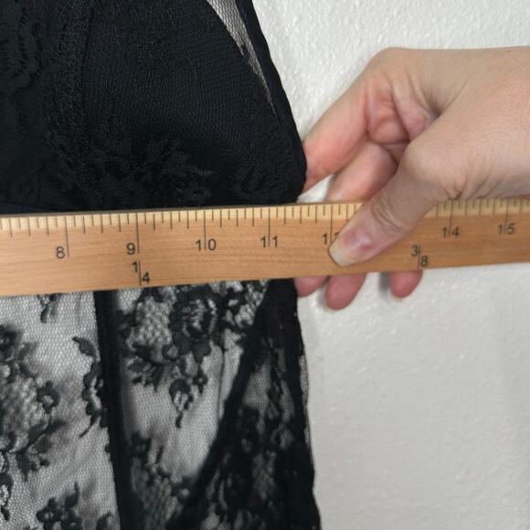 Victoria’s Secret Very Sexy Black Sheer Lace Nightie Open Back Slip Lingerie - Picture 10 of 12